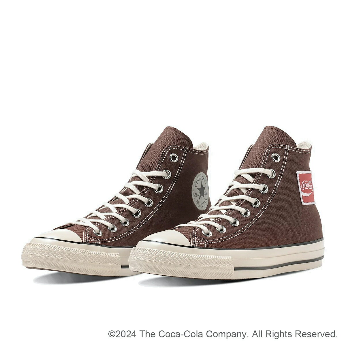 CONVERSE ALL STAR US Coca-Cola UF HI(ブラウン)(コンバース オールスター US コカコーラ UF HI)【メンズ レディース】【スニーカー ハイカット コカ・コーラ コラボモデル レトロ】【24SS】