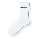 【30%OFF】Carhartt WIP LINK SOCKS(White/Black)(カーハートワークインプログレス リンク ソックス)【メンズ レディース...
