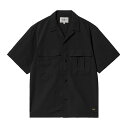 カーハート シャツ メンズ 【500円OFFクーポン 5/6まで】Carhartt WIP S/S EVERS SHIRT(Black)(カーハートワークインプログレス S/S エバーズ シャツ)【メンズ レディース】【半袖シャツ 胸ポケット ミリタリーライク オーバーサイズ】【24SS】