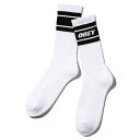 OBEY COOPER II SOCKS(WHITE / BLACK)(オベイ クーパーソックス)