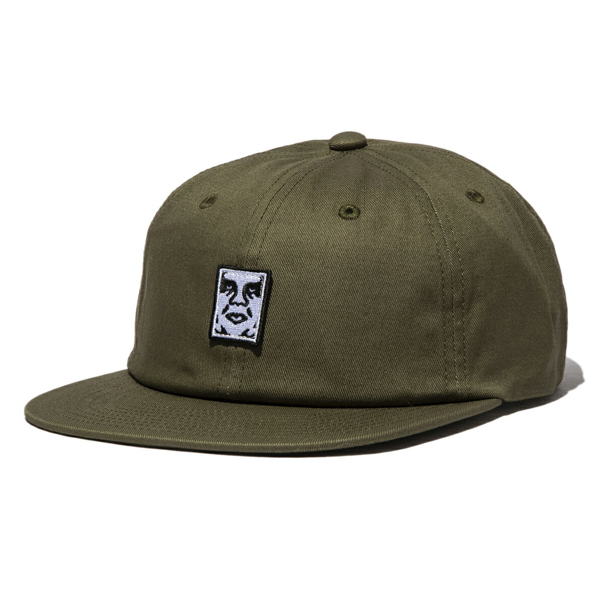 オーベイ 【ポイント5倍 16日1:59まで】OBEY ICON PATCH PANEL STRAPBACK(ARMY)(オベイ アイコン パッチ パネル ストラップバック)【メンズ レディース】【帽子 キャップ】【24SS】