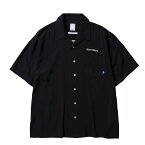 Liberaiders CNG RICKSHAW RAYON S/S SHIRT(BLACK)(リベレイダース CNG リックショー レーヨン ショートスリーブシャツ)【メンズ】【オープンカラーシャツ 半袖 バックプリント 刺繍】【24SS】