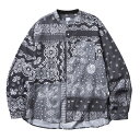 【30%OFF】Liberaiders BANDANA SHIRT(BLACK)(リベレイダース バンダナ シャツ)【メンズ レディース】【長袖 スタンドカラー...