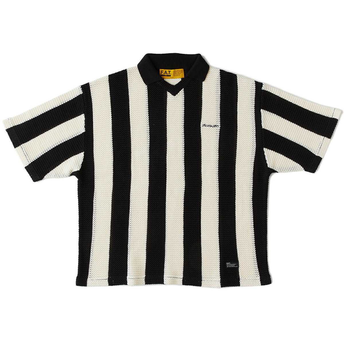 F.A.T. UKNITFORM(OFF WHITE)(エフエイティー ユニットフォーム)【メンズ】【半袖シャツ ニット ストライプ】【25SS】