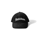 【ラスト1点 サイズ:ONE SIZE】APPLEBUM Corduroy Cap(Black)(アップルバム コーデュロイ キャップ)【メンズ】【帽子 キャップ ロゴ刺繍 アジャスター付き】【24FW】(4)