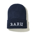 【30%OFF】Kinetics × TOKYO TRIBE SANTA INOUE SARU IRON-ON LETTER KNIT CAP(NAVY)(キネティクス × トーキョートライブ 井上三太 サル アイロンオン レター ニットキャップ)【メンズ レディース】【帽子 ニット帽 コラボ】【24FW】
