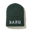 【30%OFF】Kinetics × TOKYO TRIBE SANTA INOUE SARU IRON-ON LETTER KNIT CAP(GREEN)(キネティクス × トーキョートライブ 井上三太 サル アイロンオン レター ニットキャップ)【メンズ レディース】【帽子 ニット帽 コラボ】【24FW】