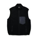 PRECEPT SWEAT ZIP VEST(BLACK)(プリセプト スウェット ジップベスト)【メンズ】【アウター ベスト フルジップ】【24FW】