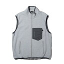 PRECEPT SWEAT ZIP VEST(GRAY)(プリセプト スウェット ジップベスト)【メンズ】【アウター ベスト フルジップ】【24FW】