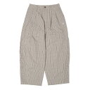 【pt10倍 11日1:59まで】UMBRO HOUSE Wide tapered trousers(Beige plaid)(アンブロハウス ワイドテーパード...