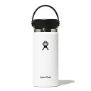 【pt5倍 11日1:59まで】Hydro Flask 16 oz Wide Mouth(White)(ハイドロフラスク 16オンス ワイドマウス)【メンズ レ...