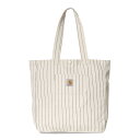 【pt10倍 16日1:59まで】Carhartt WIP HENDRY TOTE(Seaton Stripe, Wax / Dark Navy)(カーハート ワークインプログレス ヘンドリー トート)【メンズ レディース】【トートバッグ ロゴ スクエアラベル】【25SS】(4)