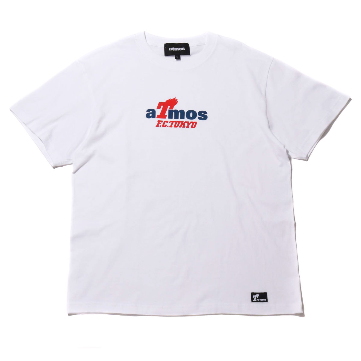 atmos x FC TOKYO T-LOGO TEE(WHITE)(アトモス エフシートウキョウ ティーロゴ ティー)【メンズ】【レディース】【半袖Tシャツ】【20SP-S】