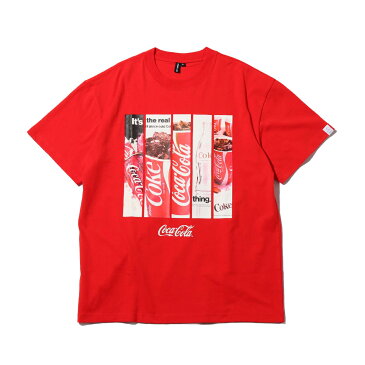 COCA-COLA by ATMOS LAB PANEL PHOTO TEE(RED)(コカコーラ バイ アトモスラボ パネルフォト ティ-)【メンズ】【半袖Tシャツ】【19FA-S】