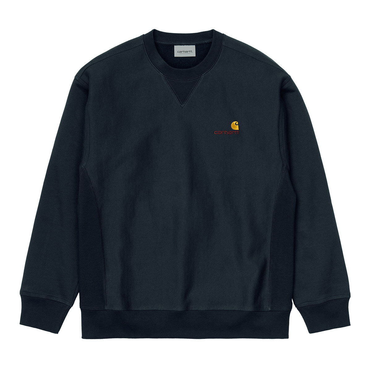 Carhartt AMERICAN SCRIPT SWEATSHIRT(NAVY)(カーハート アメリカン スクリプト スウェットシャツ)【メンズ】【スウェット】【21FW-I】