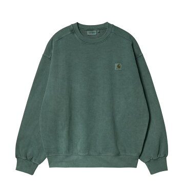 【ラスト1点 サイズ:M】Carhartt VISTA SWEATSHIRT(GREEN)(カーハート ビスタ スウェット シャツ)【メンズ】【スウェット】【21FW-I】