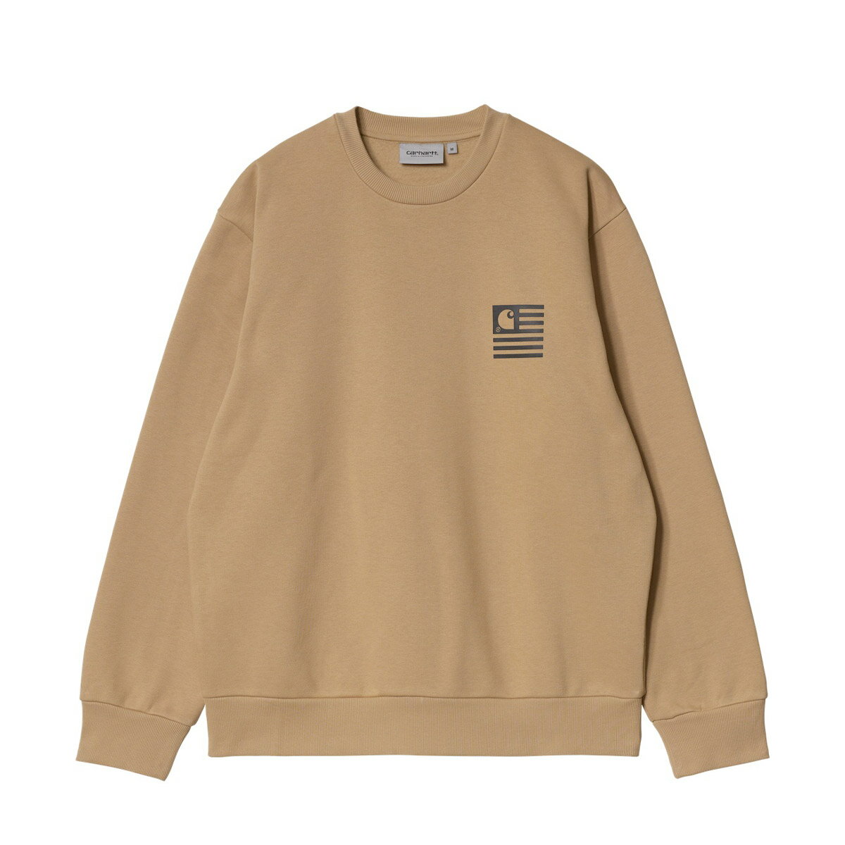 CARHARTT FADE STATE SWEATSHIRT(Dusty H Brown / Black)(カーハート フェイド ステイト スウェットシャツ)【メンズ】【スウェット】【21FW-I】【50off】