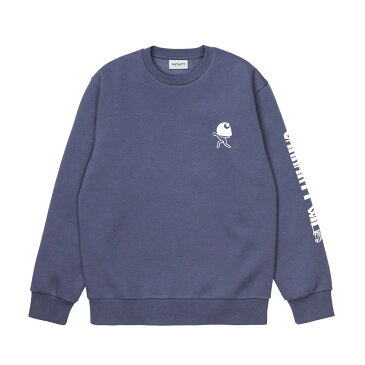 CARHARTT REMOVALS SWEATSHIRT(Blue / White)(カーハート リムーバル スウェットシャツ)【メンズ】【スウェット】【21FW-I】【50off】