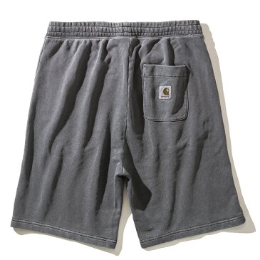 【ラスト1点 サイズ:XL】Carhartt NELSON SWEAT SHORT(BLACK)(カーハート ネルソンスウェットショーツ)【メンズ】【ハーフパンツ】【22SS】【ショートパンツ】【半ズボン】【短パン】【20off】