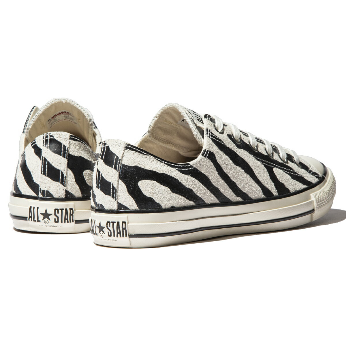 CONVERSE SUEDE ALL STAR US ZEBRA OX(WHITE/BLACK)(コンバース スエード オールスター US ゼブラ OX)【メンズ スニーカー ローカット ホワイト ブラック 白 黒】【22FW】