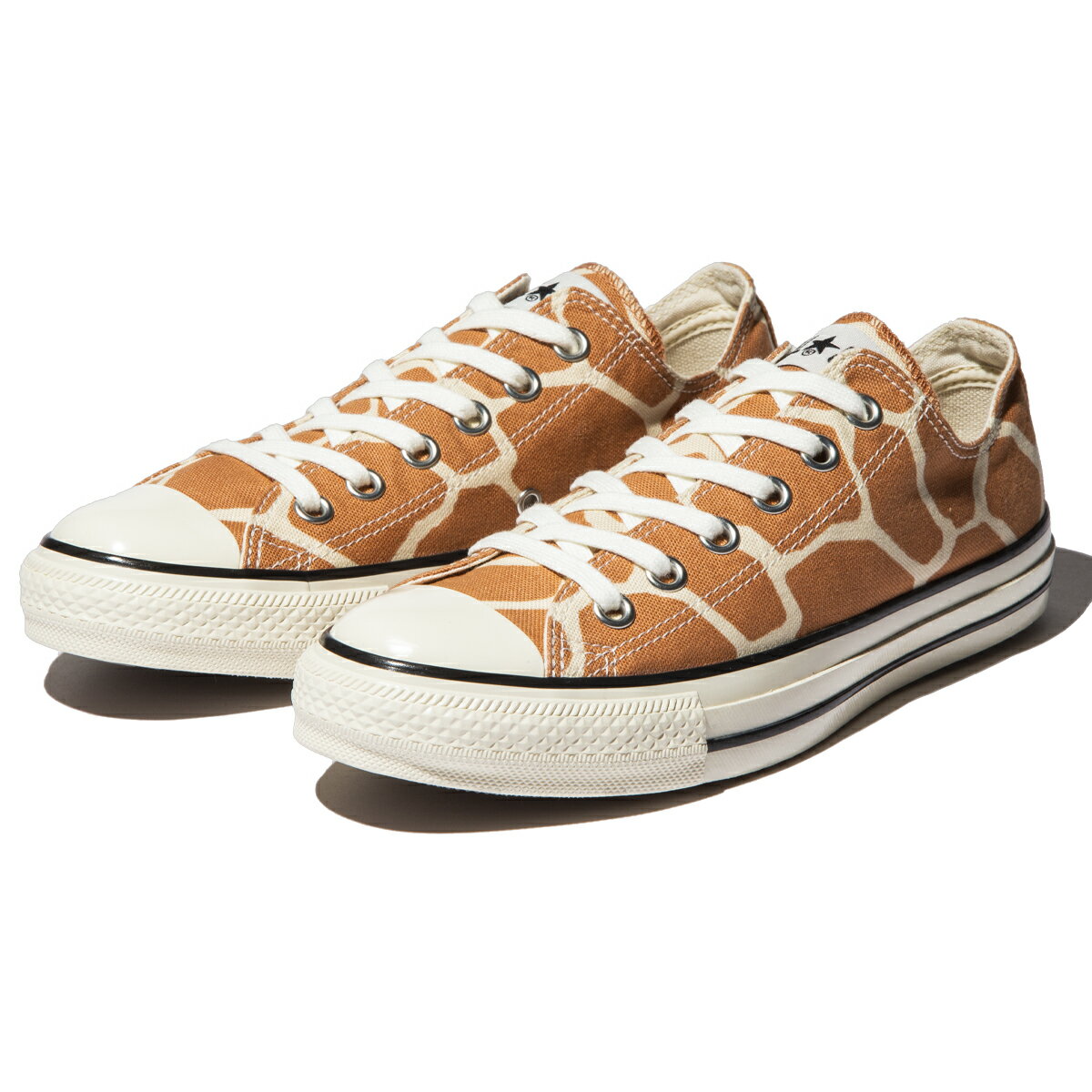 CONVERSE ALL STAR US GIRAFFESPOT OX(BROWN)(コンバース オールスターUSジラフスポットOX)【メンズ レディース ペアデザイン アニマル柄 キリン ハイカット ブラウン】【22SS】