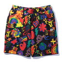 PUMA DOWNTOWN PRIDE AOP SHORTS 8 TR(PUMA BLACK-AOP)(v[} _E^E vCh AOP V[c)yYzyY{ V[c Y{  hzy23SSz