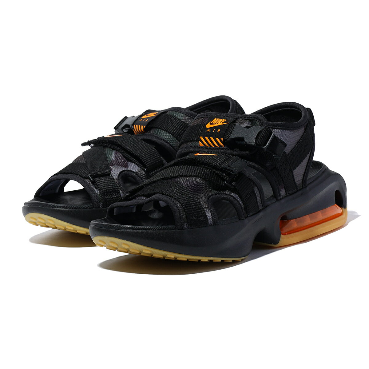 NIKE AIR MAX SOL SANDAL(ブラック/ガムライトブラウン/カーゴカーキ/ビビッドオレンジ)(ナイキ エアマックス ソル)【メンズ】【サンダル スニーカー ストラップ ストリート】【23SS】