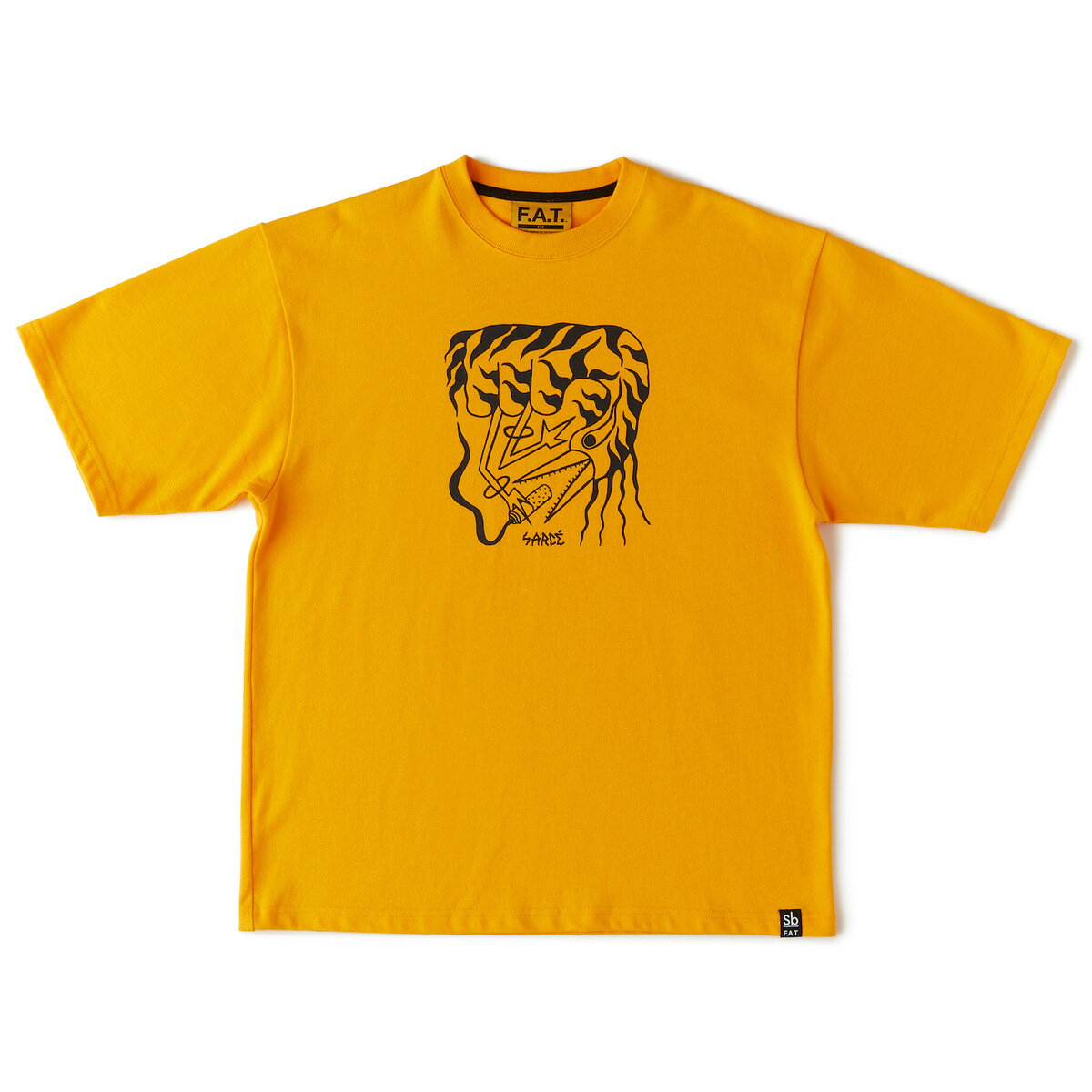 【50%OFF】FAT MECCA "SARCIRD"(YELLOW)(エフエーティーメッカ "SARCIRD")【メンズ】【半袖Tシャツ 夏 ヘビーウエイト ストリート スケーター】【23SS】