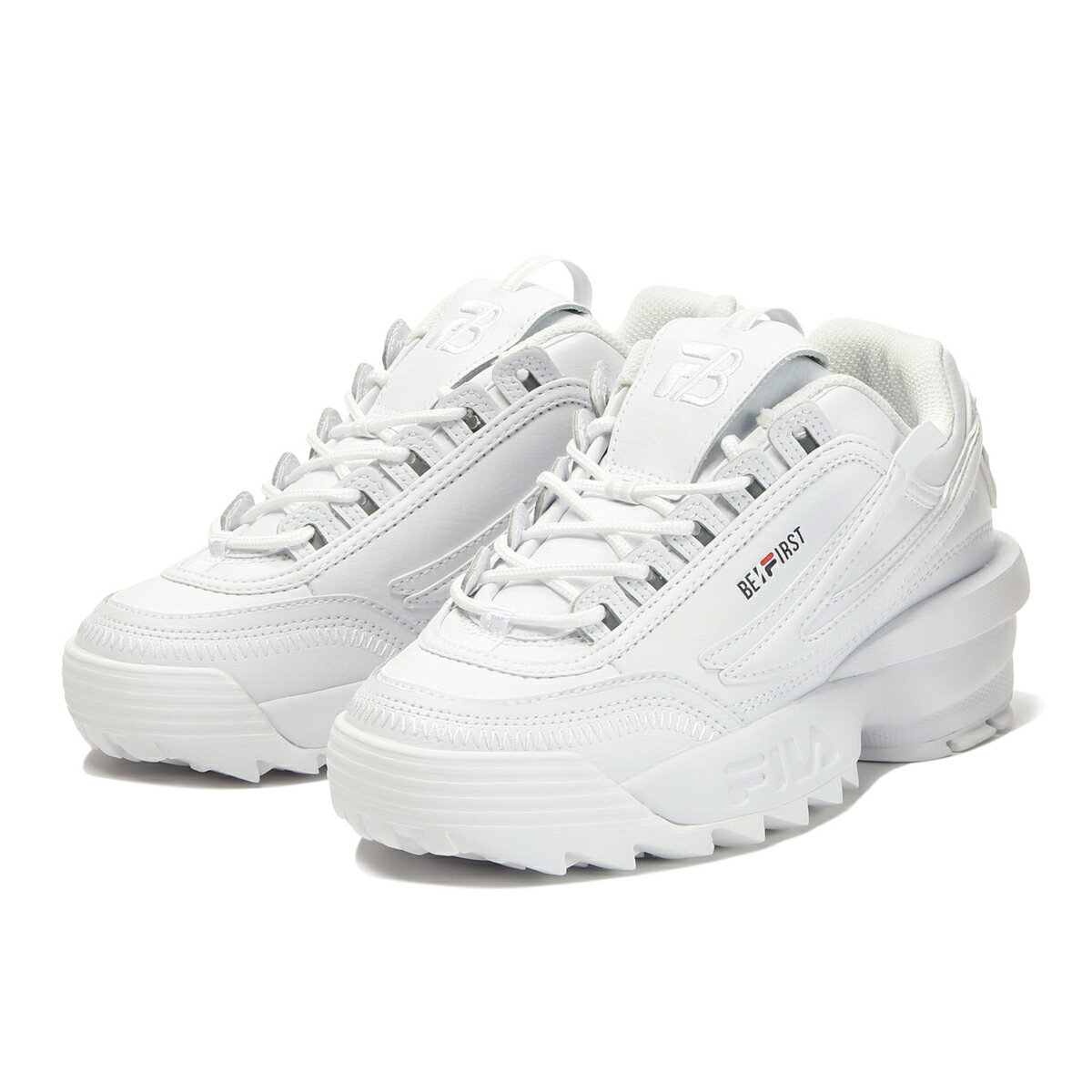 FILA Disruptor II EXP x BE:FIRST(WHT/RED/NVY)(フィラ ディスラプター II EXP x BE:FIRST)【レディース】【レトロ コラボ 白スニーカー 厚底 ボリューム ビーファースト コラボ】【23SS】のサムネイル