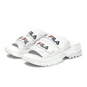 FILA OUTDOOR SLIDE(WHITE/FILA NAVY/FILA RED)(フィラ アウトドアスライド)【レディース】【サンダル ロゴ ベルト 厚底】【23SS】