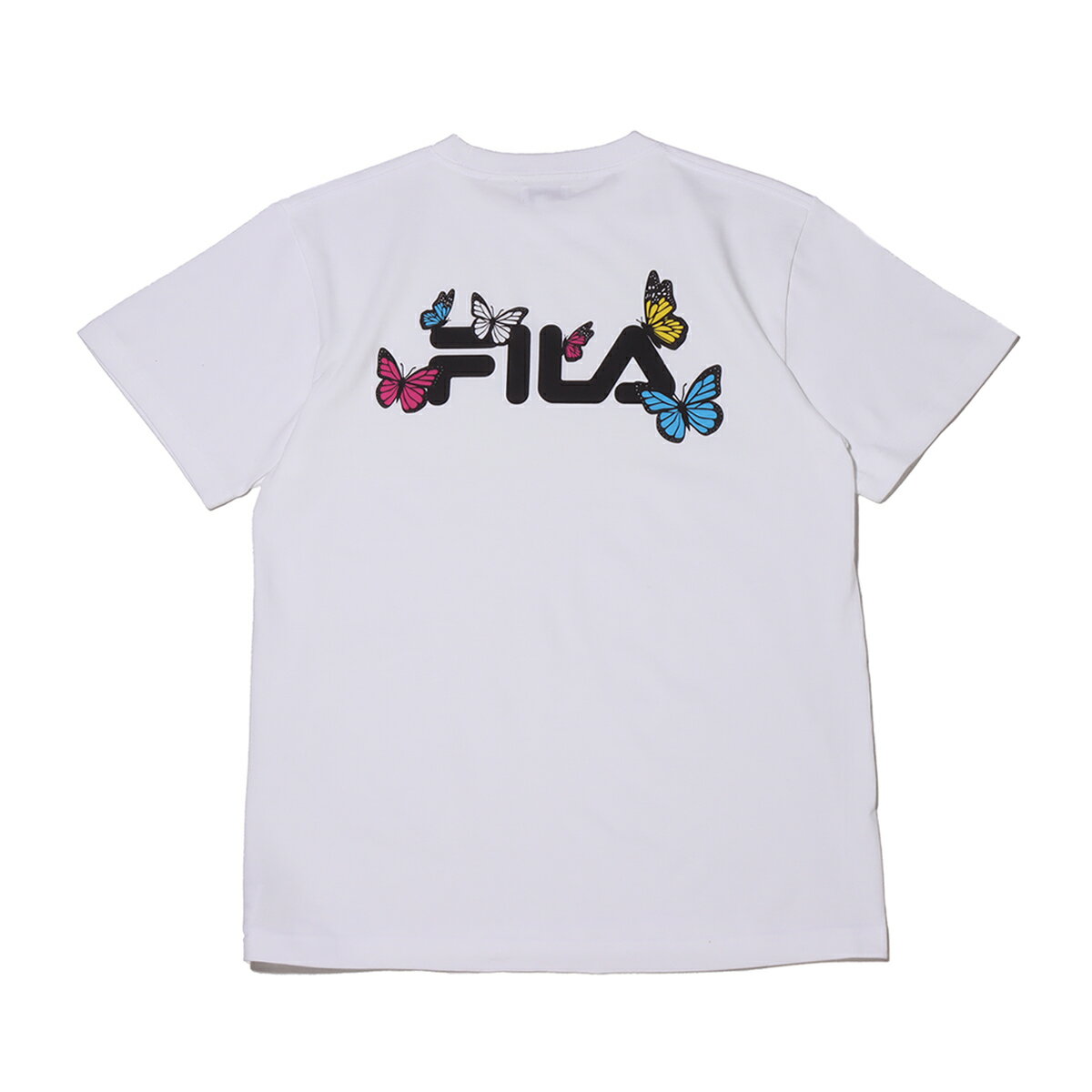 FILA atmos pink BUTTERFLY TEE(WHITE)(フィラ アトモスピンク バタフライ ティー)【メンズ】【レディース】【半袖Tシャツ】【21SS-I】