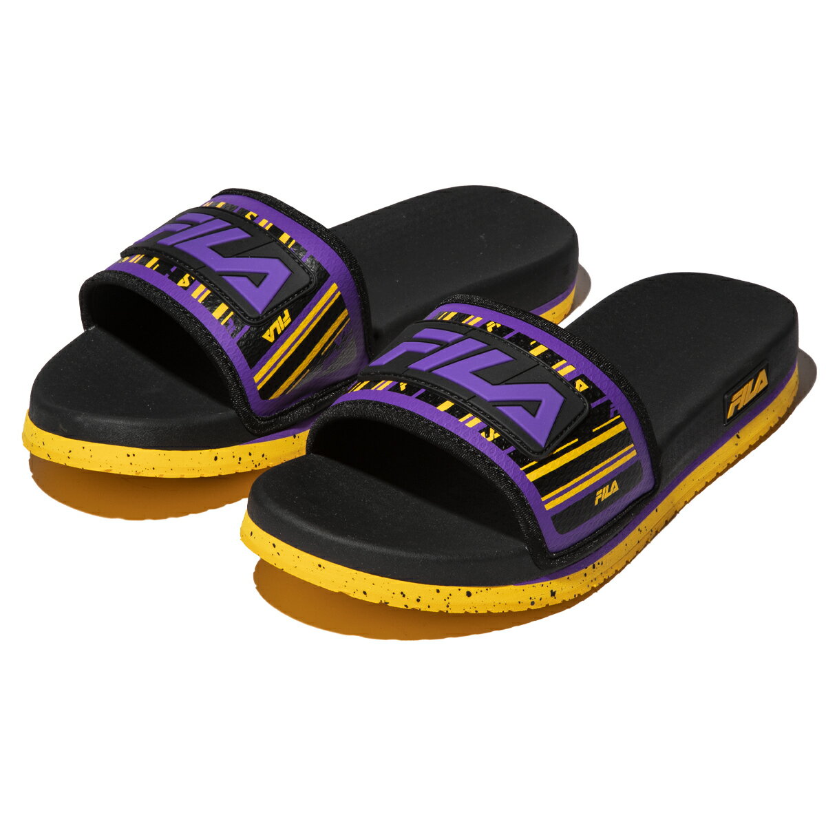 【全品ポイント5倍 23日1:59まで】FILA LUNAR SLIDE LAKERS(BLACK/PURPLE)(フィラ ルナスライド)【メンズ】【サンダル】【21FW】【30off】