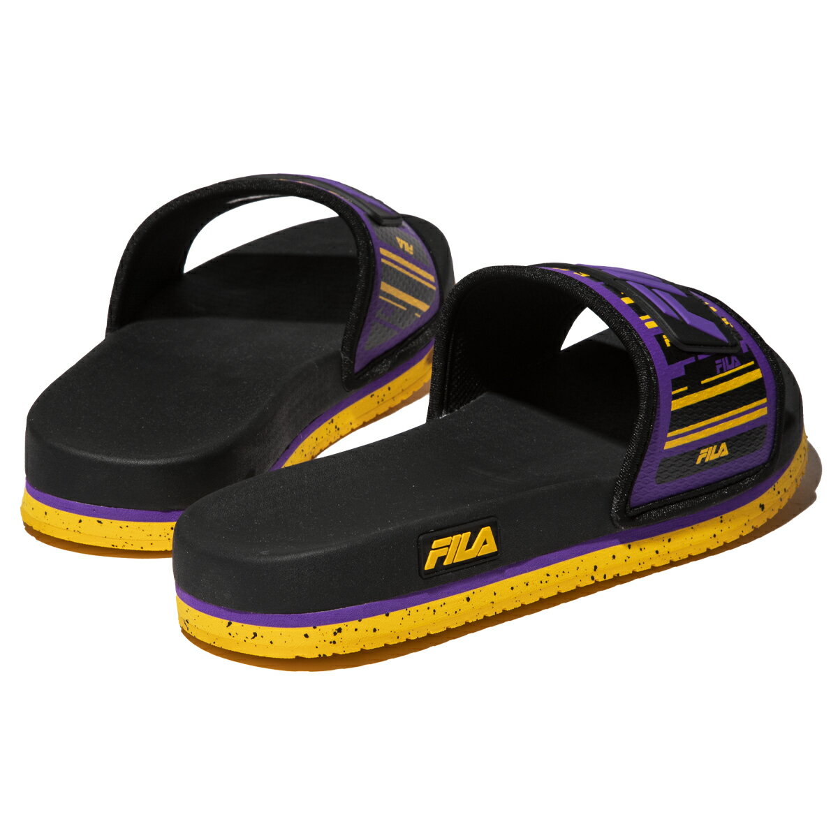 【全品ポイント5倍 23日1:59まで】FILA LUNAR SLIDE LAKERS(BLACK/PURPLE)(フィラ ルナスライド)【メンズ】【サンダル】【21FW】【30off】