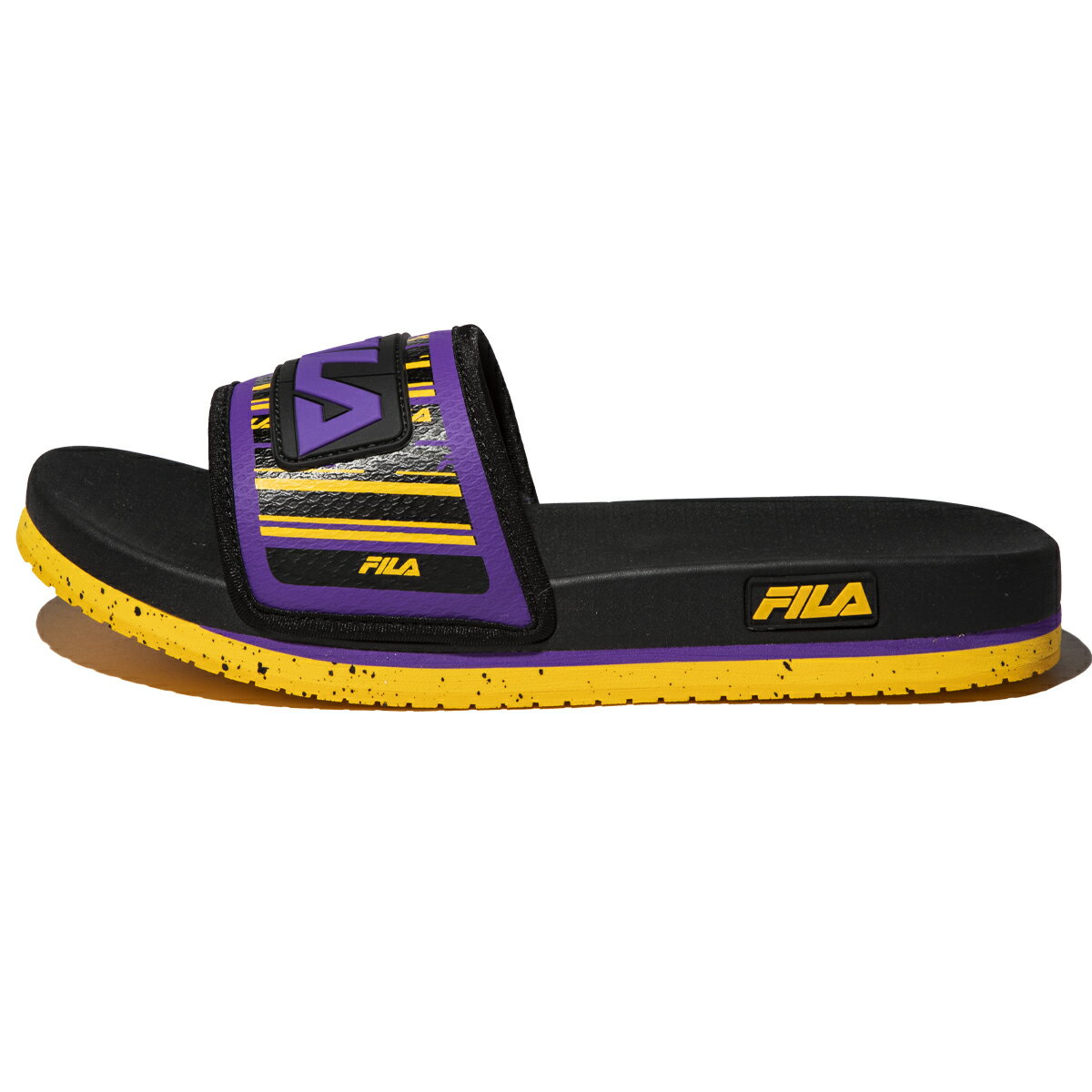 【全品ポイント5倍 23日1:59まで】FILA LUNAR SLIDE LAKERS(BLACK/PURPLE)(フィラ ルナスライド)【メンズ】【サンダル】【21FW】【30off】