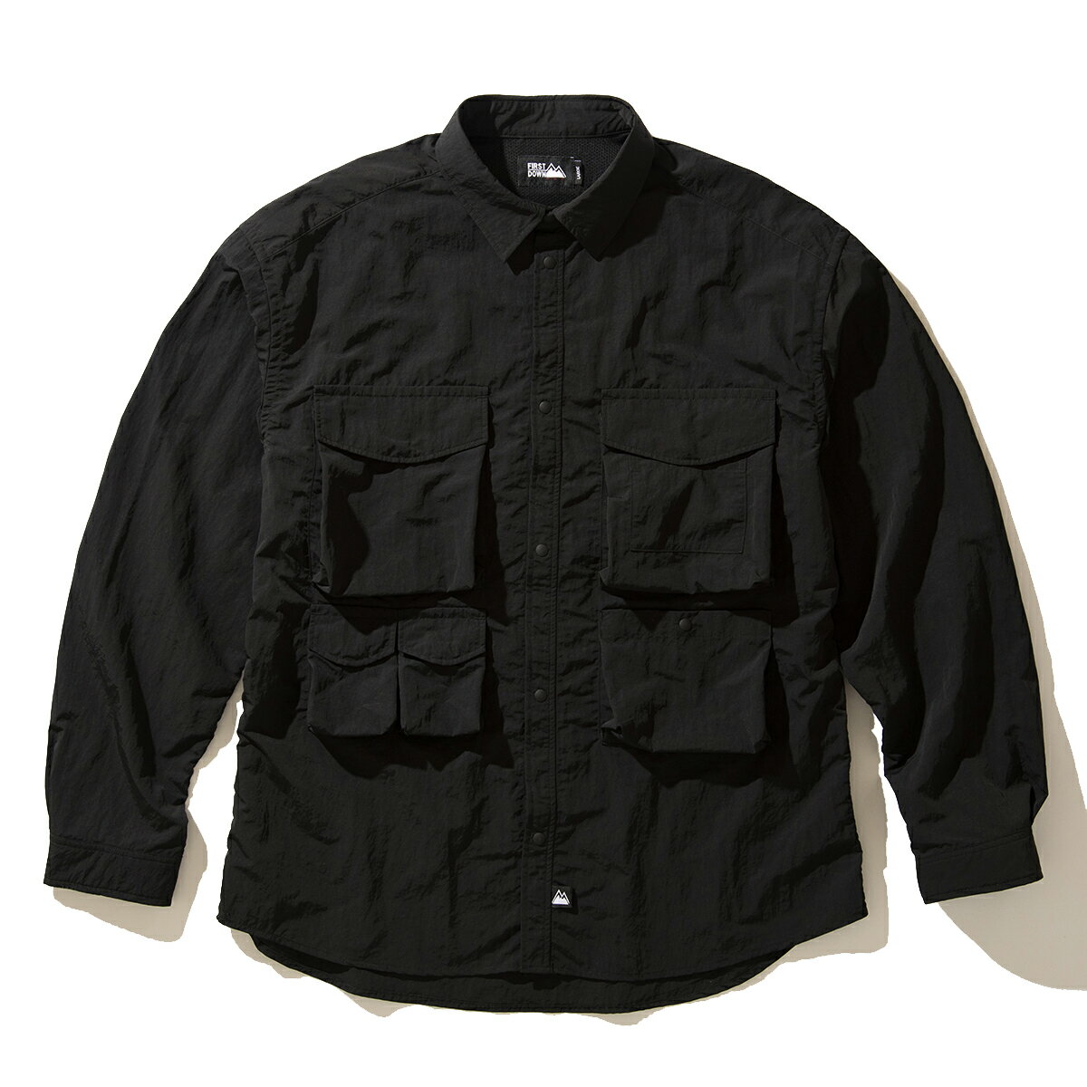 FIRST DOWN VENTILATION L/S SHIRTS TASLAN NYLON(BLACK)(ファーストダウン ベンチレーション ロングスリーブシャツ タスランナイロン)