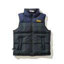 Kinetics × FIRST DOWN BUBBLE DOWN VEST MICROFT(R)(BLACK)(キネティクス×ファーストダウン バブルダウンベスト マイクロフト)