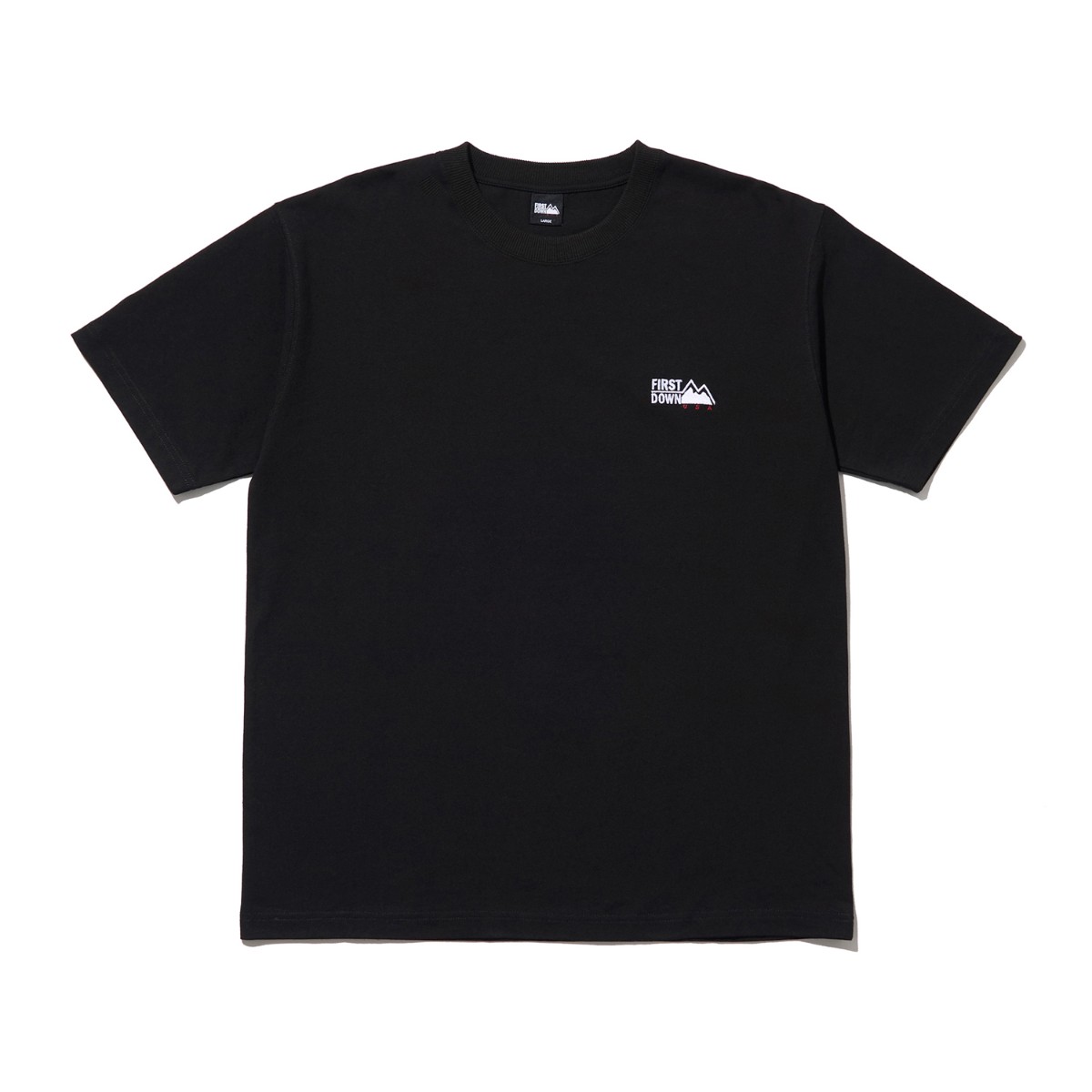 Rakuten - 【20%OFF】FIRST DOWN LOGO S/S TEE(BLACK)(ファーストダウン ロゴ ショートスリーブ ティー)【メンズ レディース】【半袖 Tシャツ 胸ロゴ シンプル コットン】【25SS】