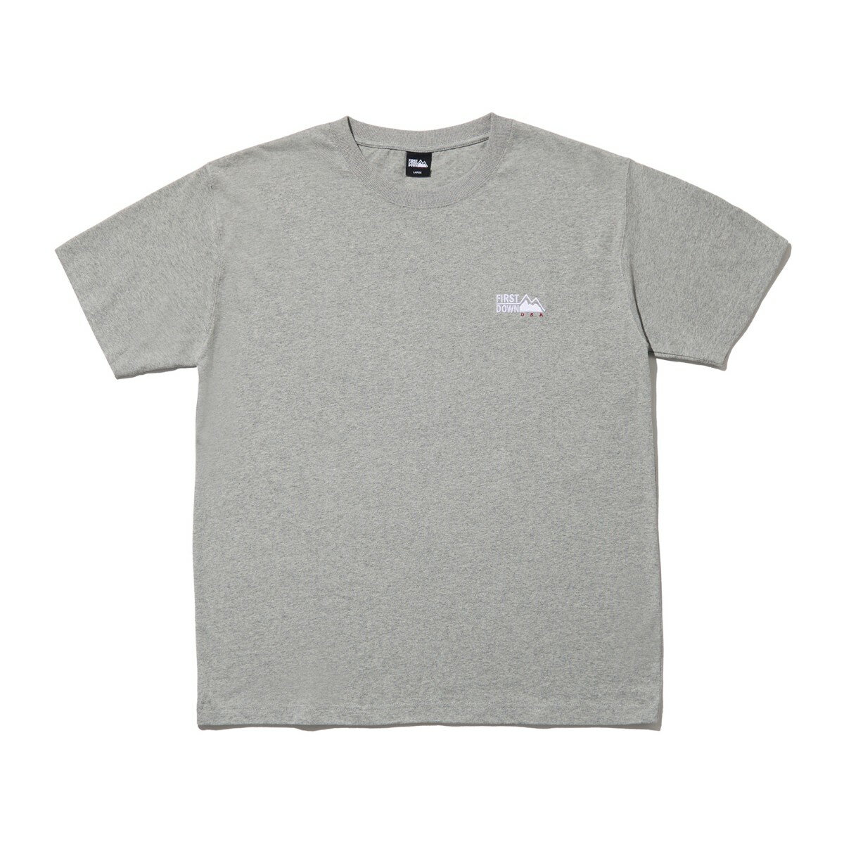 Rakuten - 【20%OFF】FIRST DOWN LOGO S/S TEE(TOP GRAY)(ファーストダウン ロゴ ショートスリーブ ティー)【メンズ レディース】【半袖 Tシャツ 胸ロゴ シンプル コットン】【25SS】