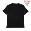 GUESS MEN'S S/SLV TEE SHIRT W/EMBOSSED LOGO AT(BLACK)(ゲス メンズショートスリーブ エンボス ロゴ ティーシャツ)
