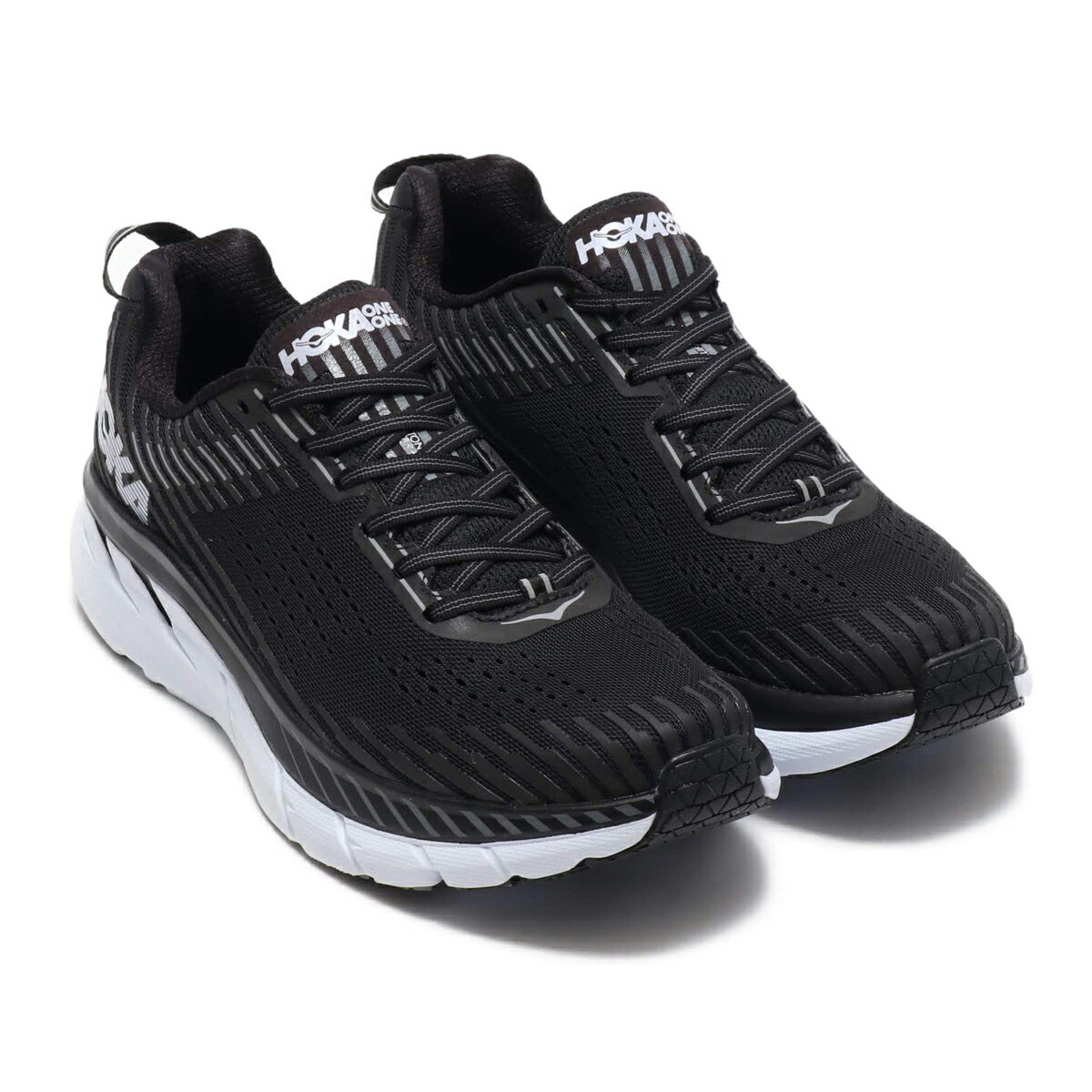 HOKA ONE ONE Clifton 5(BLACK/WHITE)(ホカオネオネ クリフトン 5)【メンズ】【スニーカー】【18FW-I】