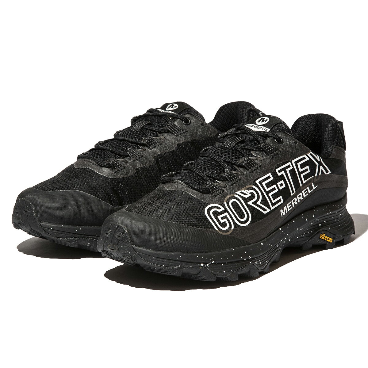 MERRELL MOAB SPEED GORE-TEX SE(BLACK)(メレル モアブ スピード ゴアテックス SE)【メンズ】【靴 シューズ スニーカー ゴアテックス ビブラムソール 防水 軽量 軽い クッション性が高い】【23SS】