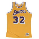 Mitchel Ness Swingman Jersey Los Angeles Lakers Home 1984-85 Magic Johnson(イエロー)(ミッチェルアンドネス マジック ジョンソン レイカーズ ホーム スイングマンジャージ)【メンズ】【NBA バスケットボールウェア ユニフォーム】【23FW】