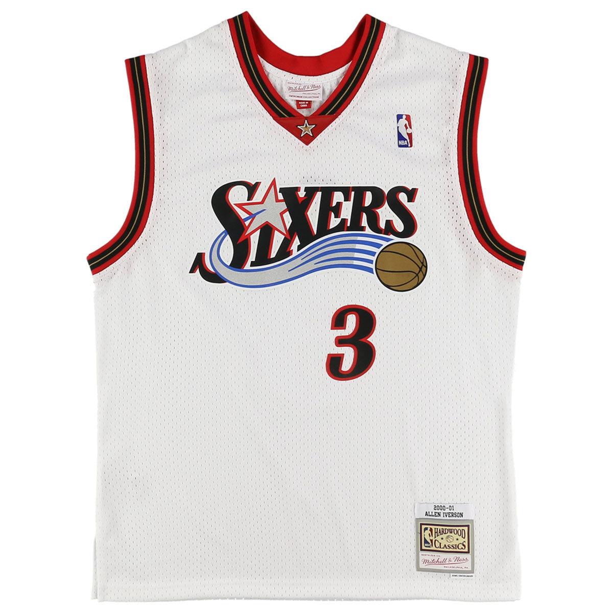 【ラスト1点 サイズ:XL】【30%OFF】Mitchel&Ness Swingman Jersey P76(ホワイト)(ミッチェルアンドネス スイングマンジャージ P76)【メンズ】【NBA バスケットボールウェア ユニフォーム レプリカウェア】【23FW】