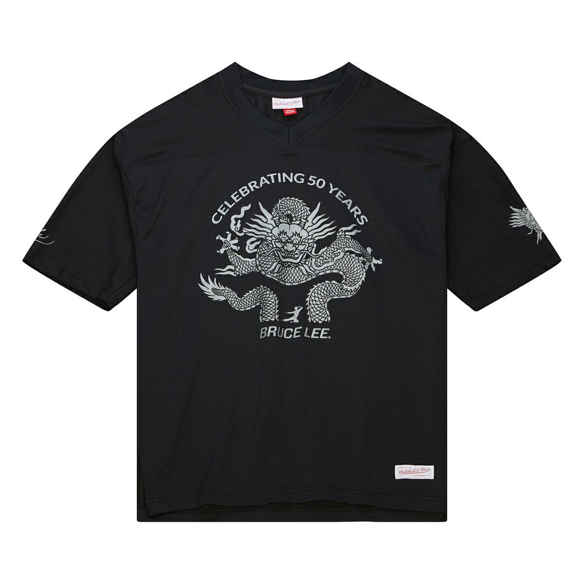 【500円OFFクーポン 5/20限定】Mitchell Ness B.LEE CELEBRATING 50yrs JERSEY(ブラック)(ミッチェルアンドネス ブルースリー セレブレーティング 50イヤー ジャージー)【メンズ】【アウター ジャージ ブルース リー コラボ】【23FW】