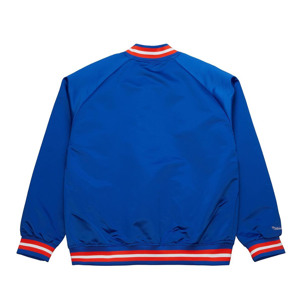 【40%OFF】Mitchell & Ness NBA LIGHTWEIGHT SATIN JACKET VINTAGE LOGO(KNICKS)(ミッチェル＆ネス NBA ライトウェイト サテンジャケット ヴィンテージロゴ)【メンズ レディース】【アウター ブルゾン】【24FW】
