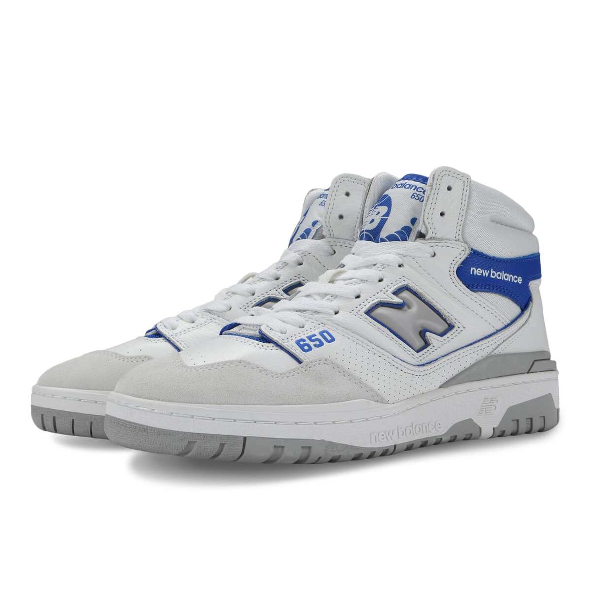 【ポイント15倍 16日1:59まで】New Balance 650 WI(WHITE/BLUE)(ニューバランス BB650RWI)【メンズ レディース】【スニーカー シューズ 靴 ハイカット】【23FW 】