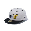 NEW ERA 59FIFTY Pokémon PIKACHU BOXLOGO(ストーン)(ニューエラ 5950 ポケモン ピカチュウ ボックスロゴ)【メンズ レディース】【帽子 キャップ 刺繍 ポケモンコラボ】【24SS】