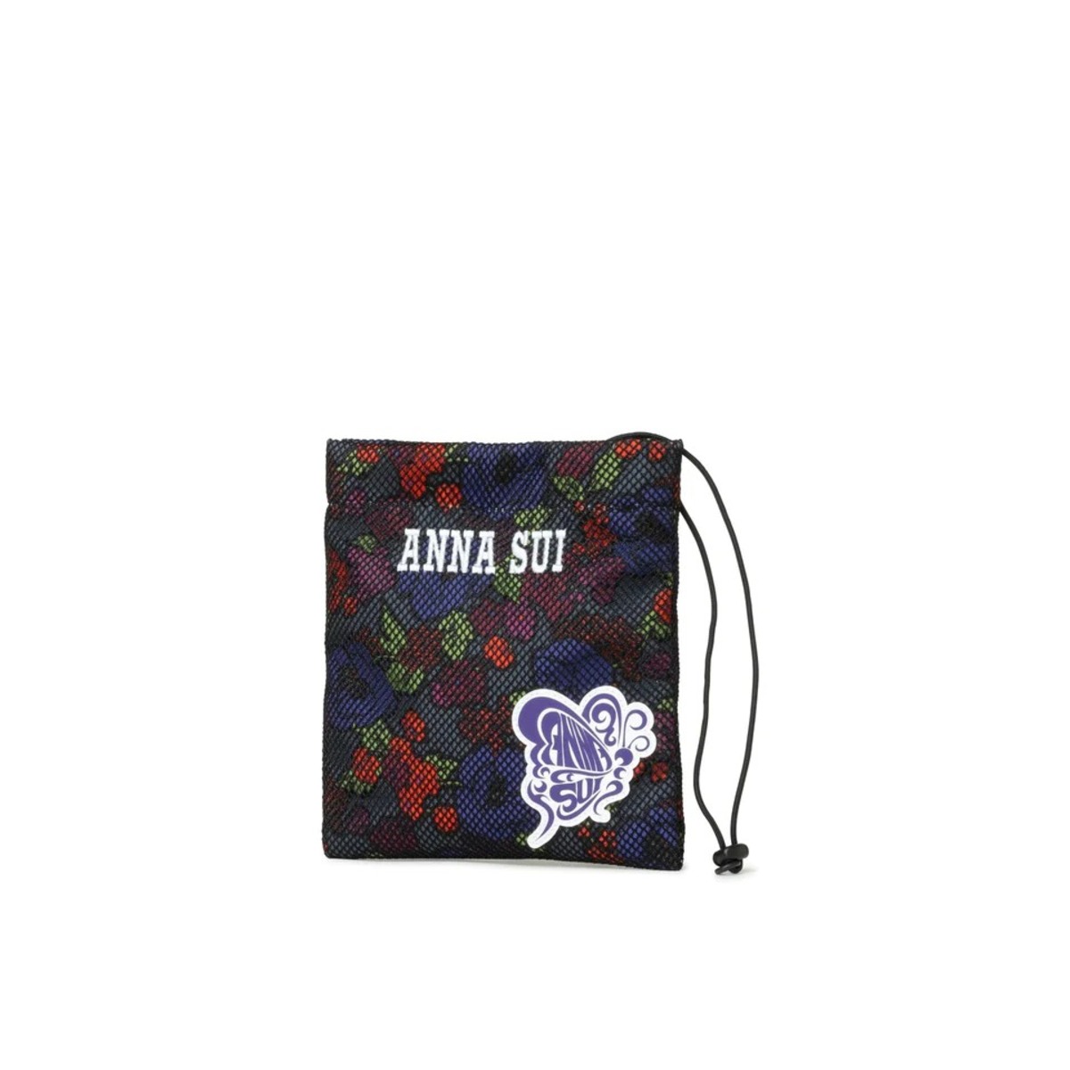 NEW ERA X ANNA SUI SQUARE NECK POUCH 0.5L(ブラック)(ニューエラ × アナ スイ スクエア ネック ポーチ 0.5L)【メンズ レディース】【サコッシュ アウトドア ドローコード コラボ】【24SS】