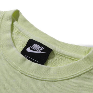 NIKE AS M NSW CE CRW FT WASH(LUMINOUS GREEN/SUMMIT WHITE)(ナイキ CE フレンチテリー ウォッシュ クルー)【メンズ】【スウェット】【19SU-I】