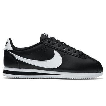 NIKE WMNS CLASSIC CORTEZ LEATHER (BLACK/WHITE-WHITE) (ナイキ ウィメンズ クラシック コルテッツ レザー) 【Kinetics】【レディース】【スニーカー】【19SU-I】【18SU-I】